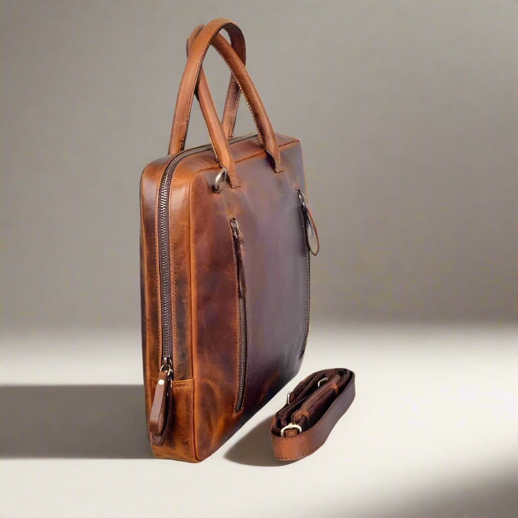 Ibiza Isle Leather Laptop Bag