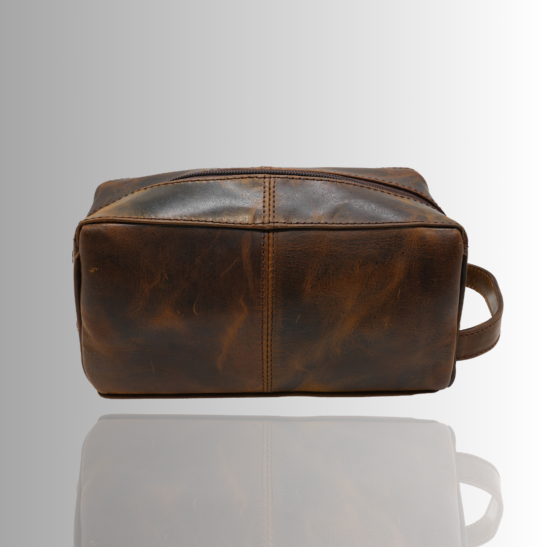 Classic Leather Toiletry Bag