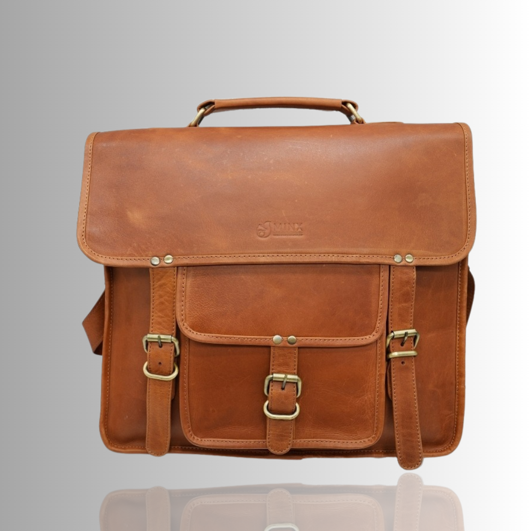 Cuban Leather Laptop Bag