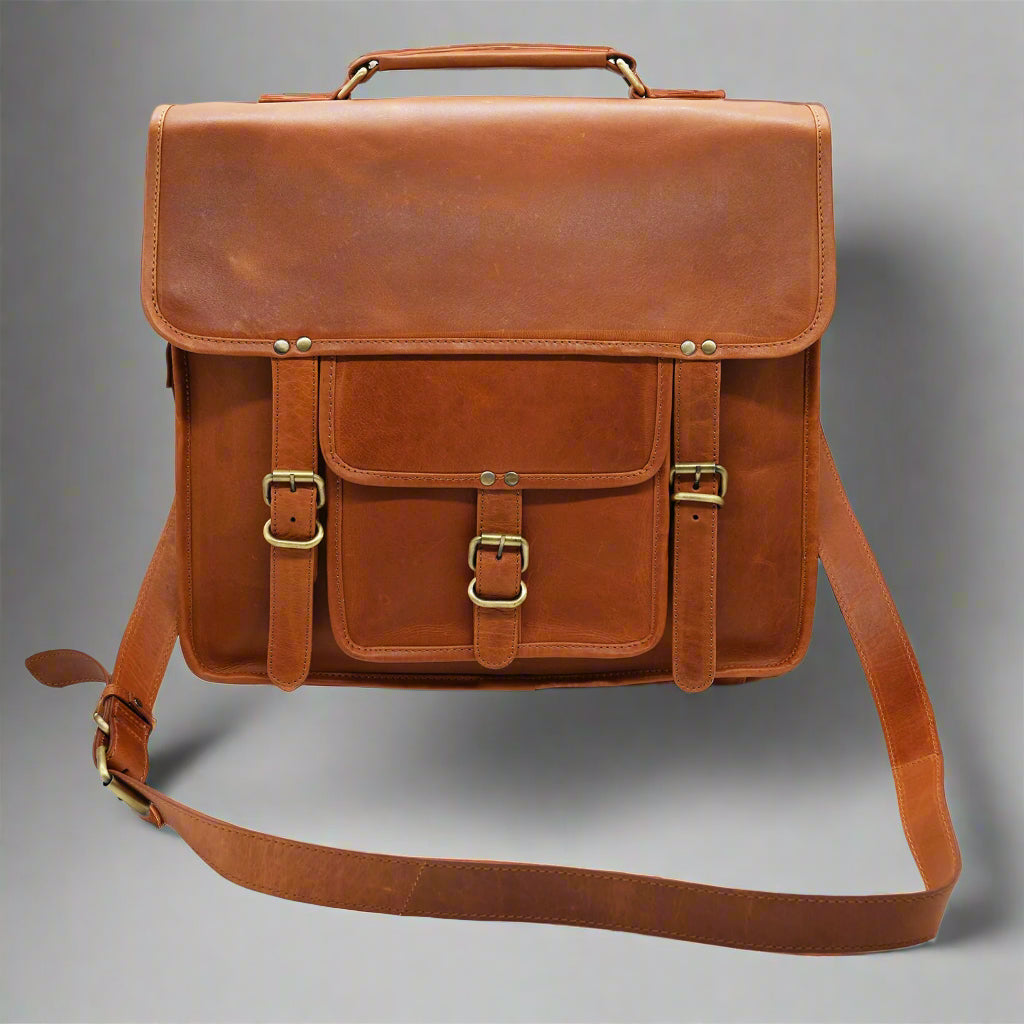 Cuban Leather Laptop Bag