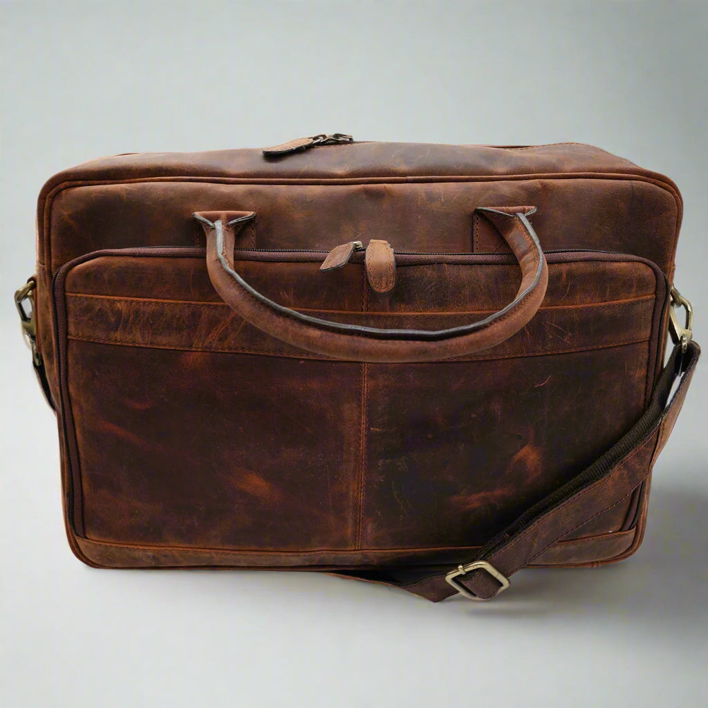Coral Cove Leather Laptop Bag
