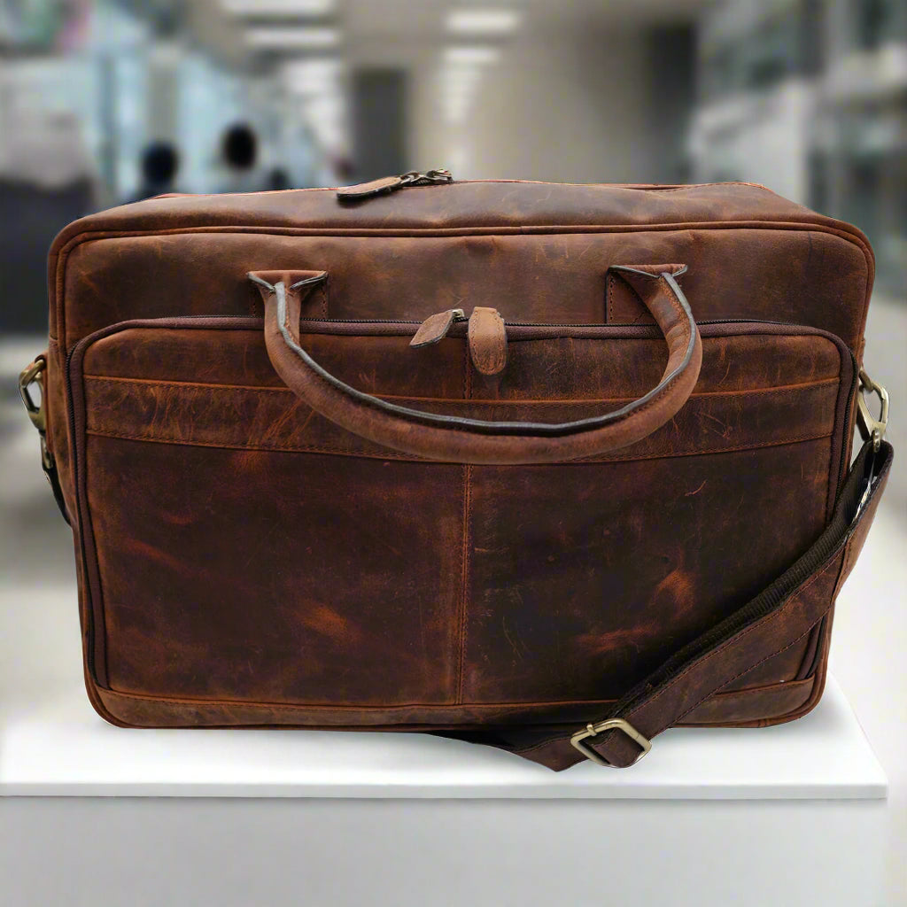 Coral Cove Leather Laptop Bag