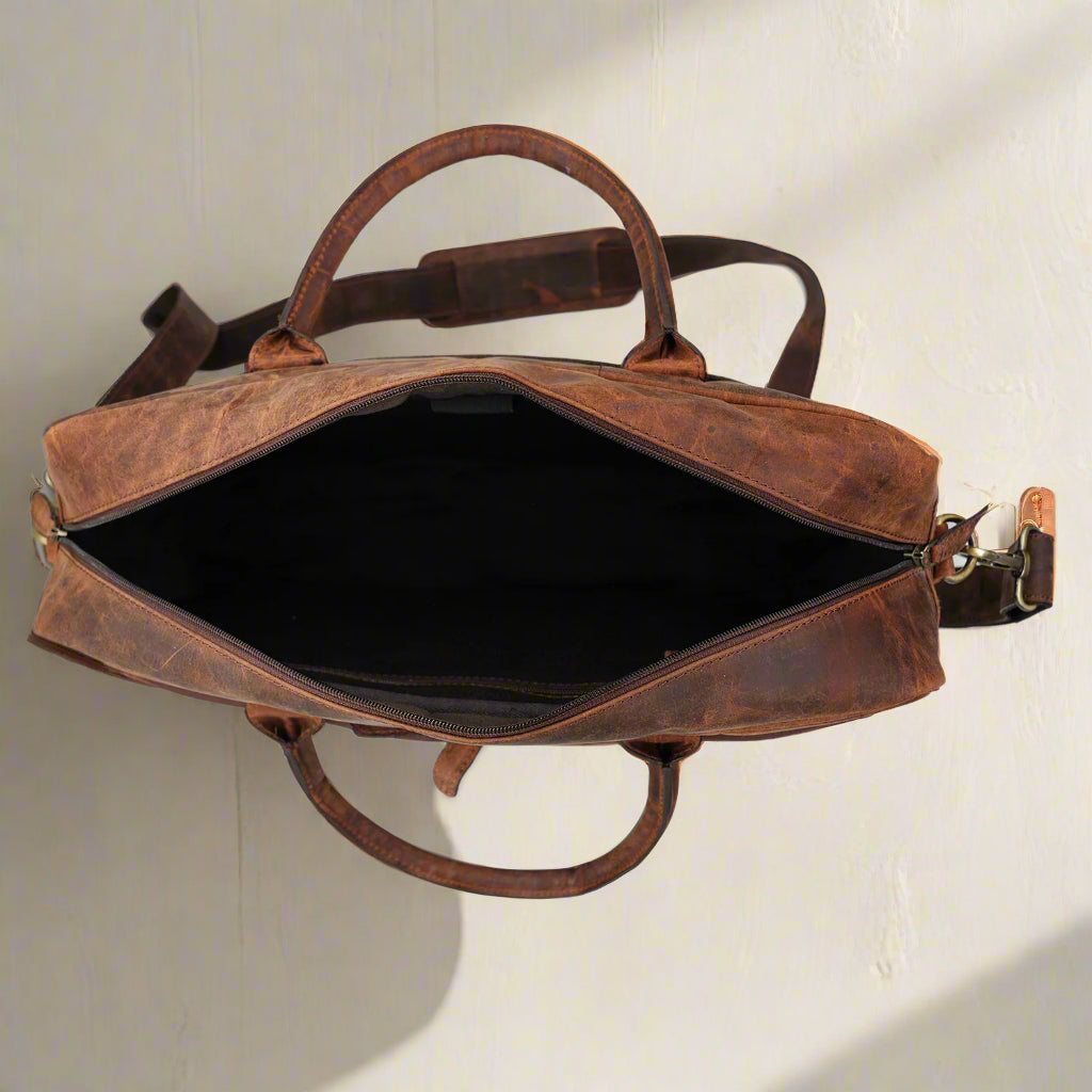 Coral Cove Leather Laptop Bag