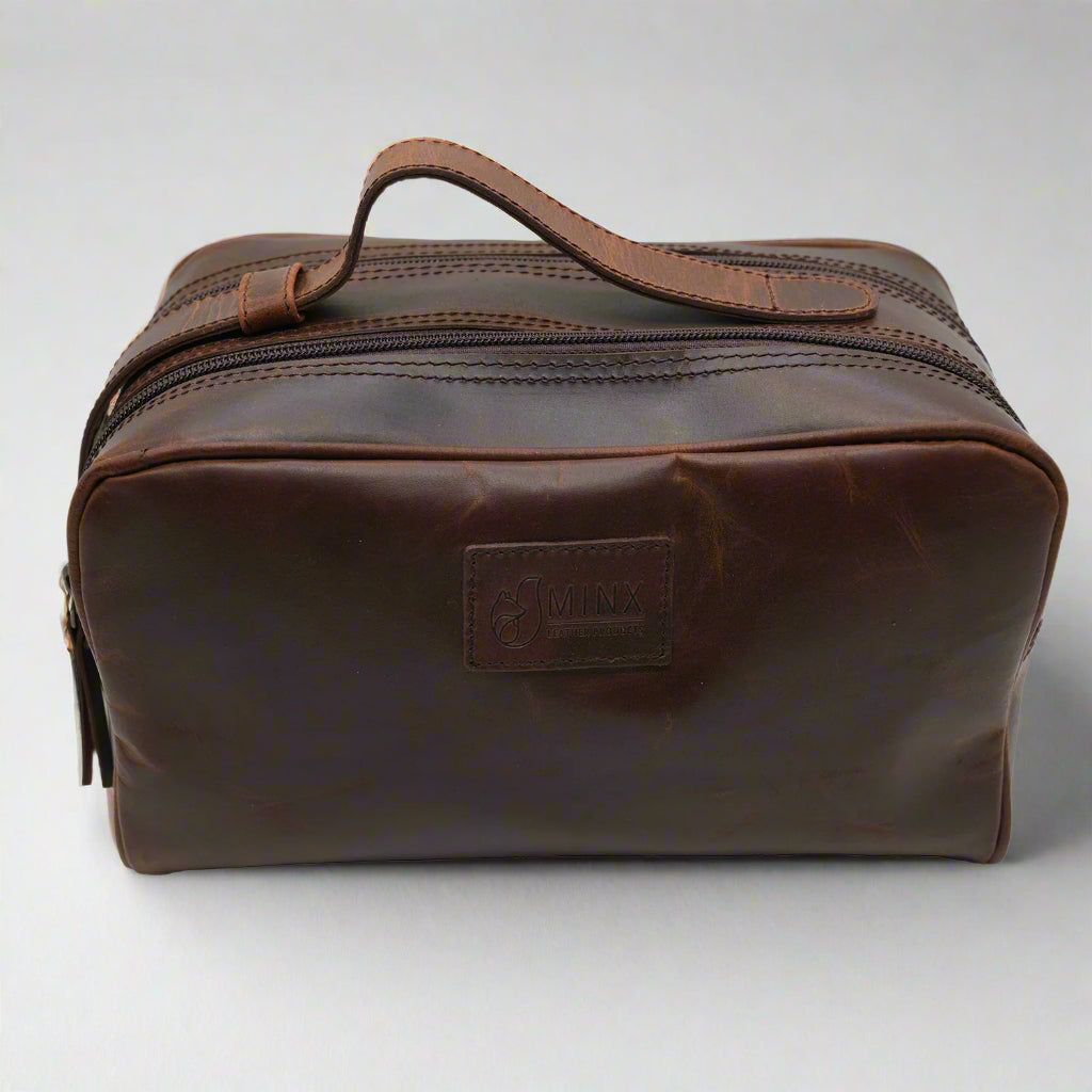 Vintage Double Zip Toiletry Bag