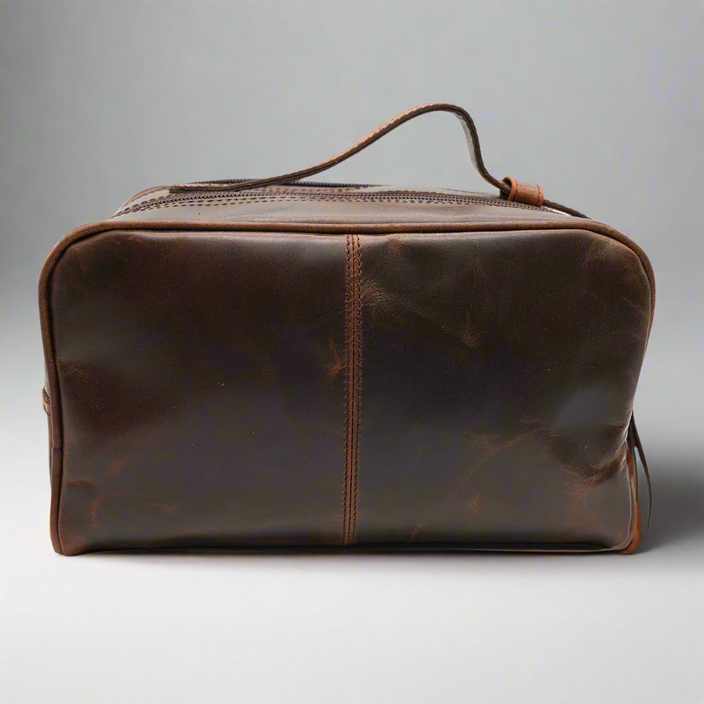 Vintage Double Zip Toiletry Bag