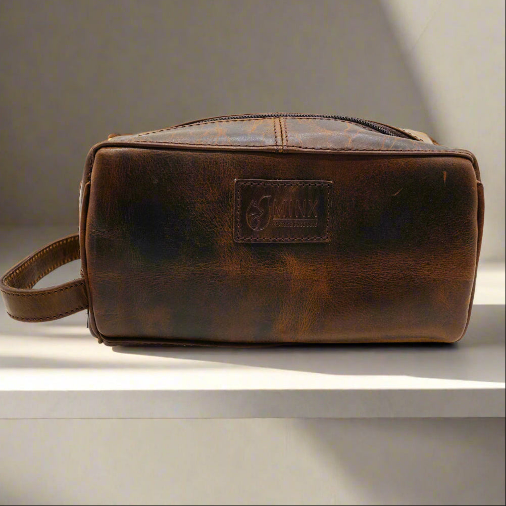 Classic Leather Toiletry Bag