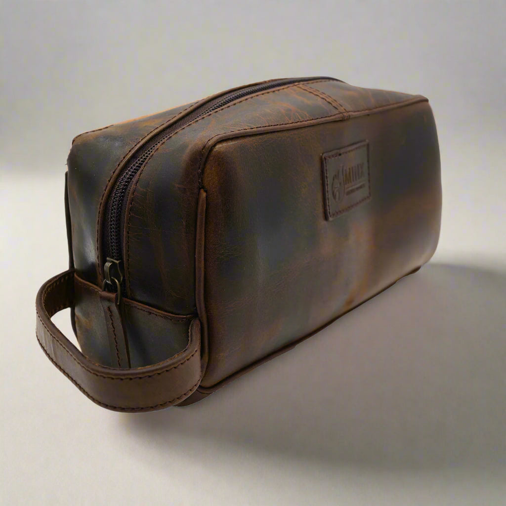 Classic Leather Toiletry Bag