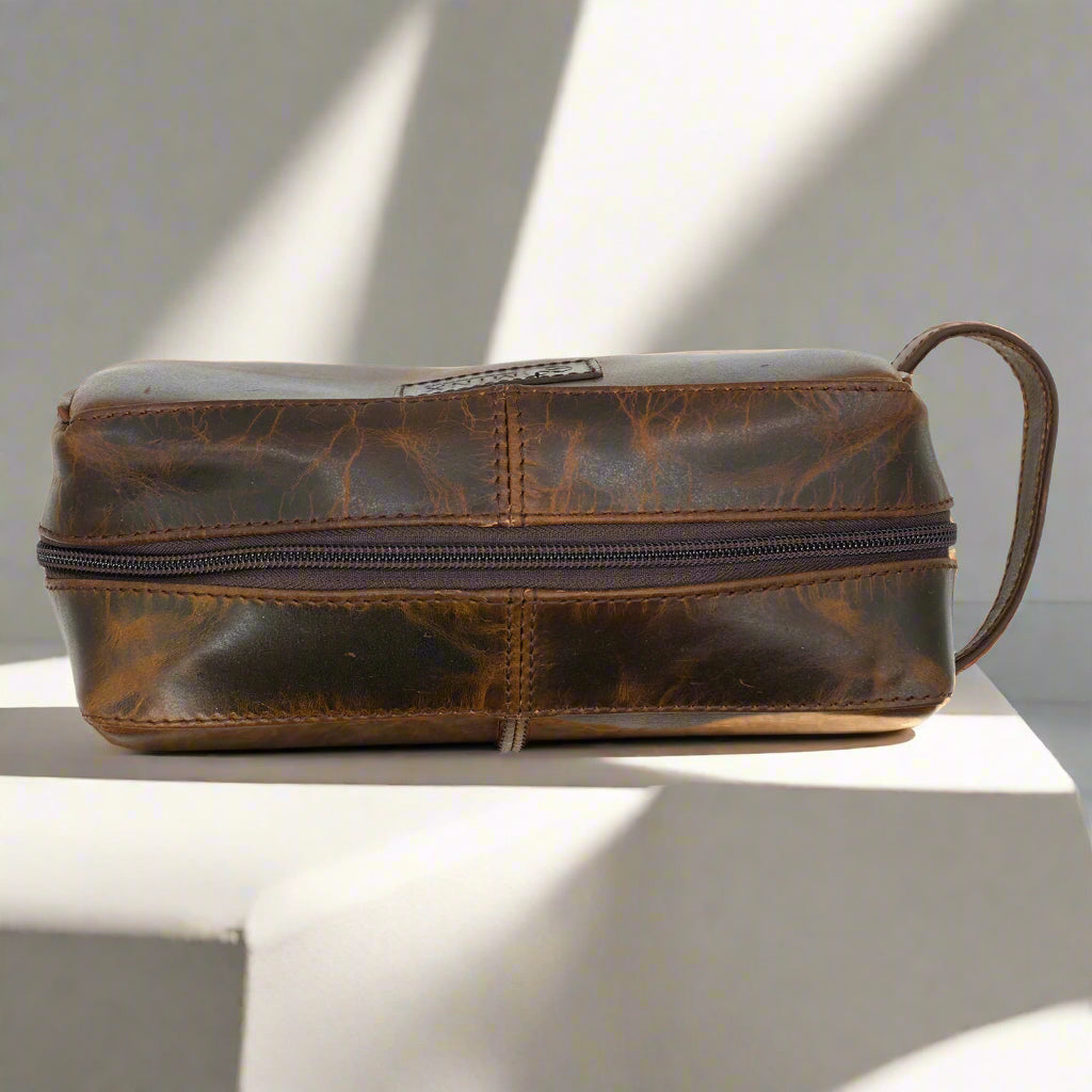 Classic Leather Toiletry Bag