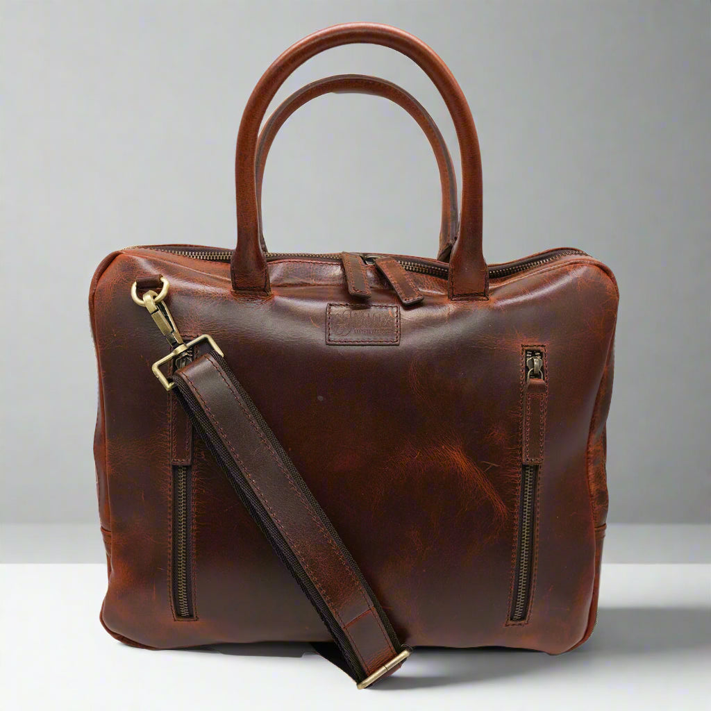 Ibiza Isle Leather Laptop Bag