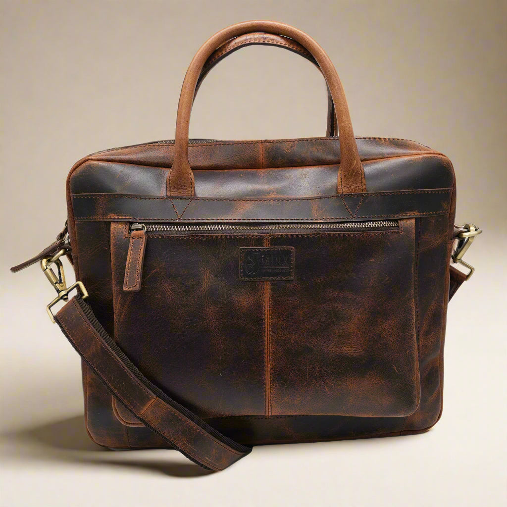 Mykonos Leather Laptop Bag