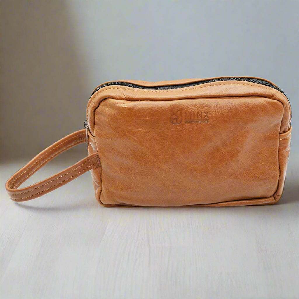 Dino Leather Toiletry Bag Gift Set