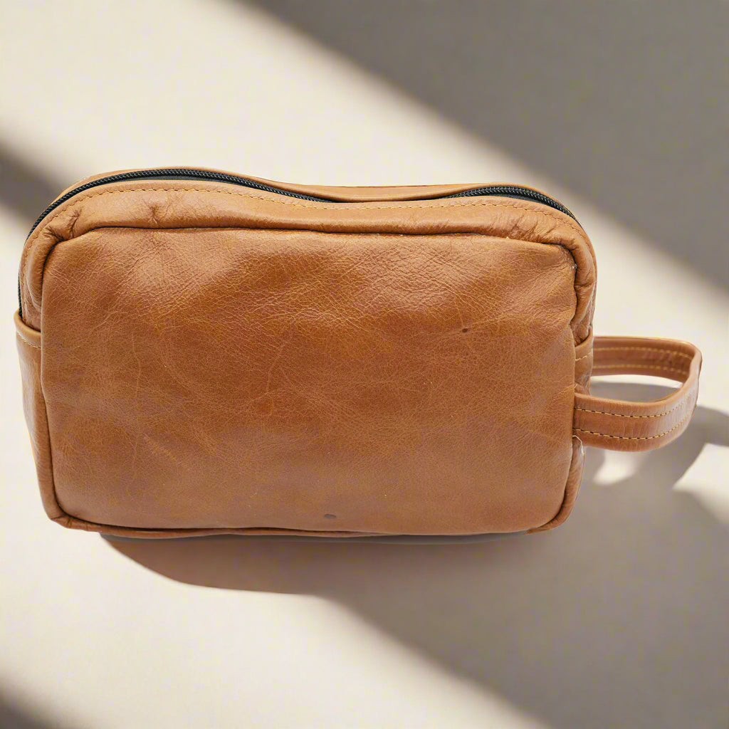 Dino Leather Toiletry Bag Gift Set