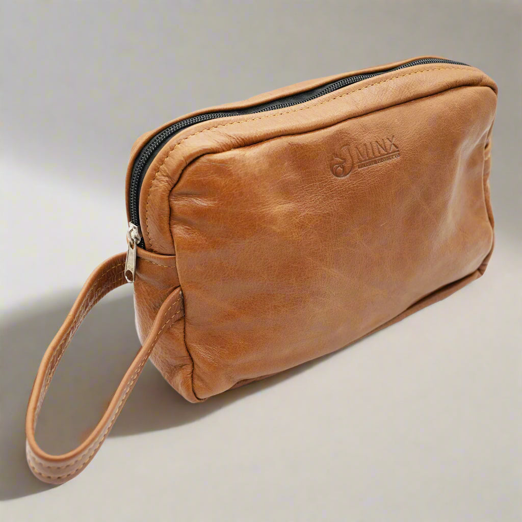 Dino Leather Toiletry Bag Gift Set