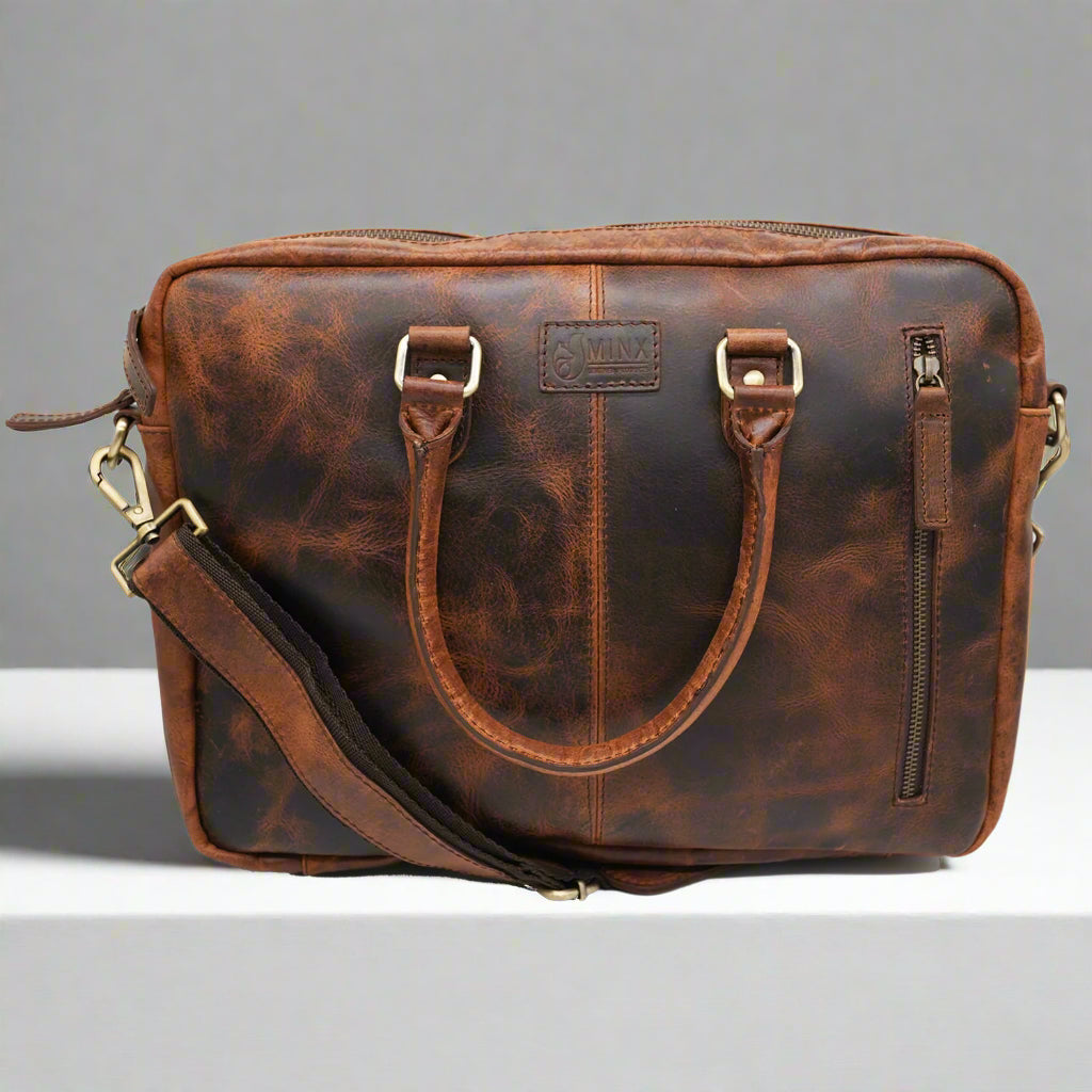 Capri Classic Leather Laptop Bag