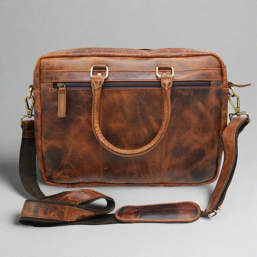 Capri Classic Leather Laptop Bag