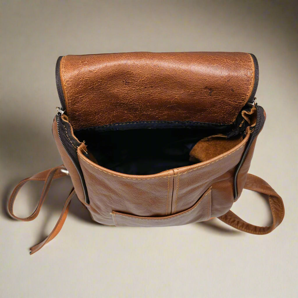 Mini Chicago Leather Backpack