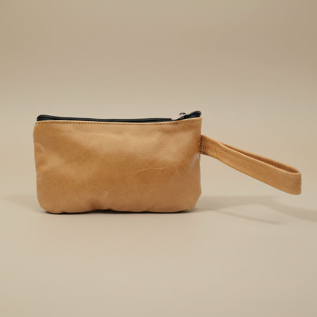 Leather Make up Bag with Hand cream and Lip ice
