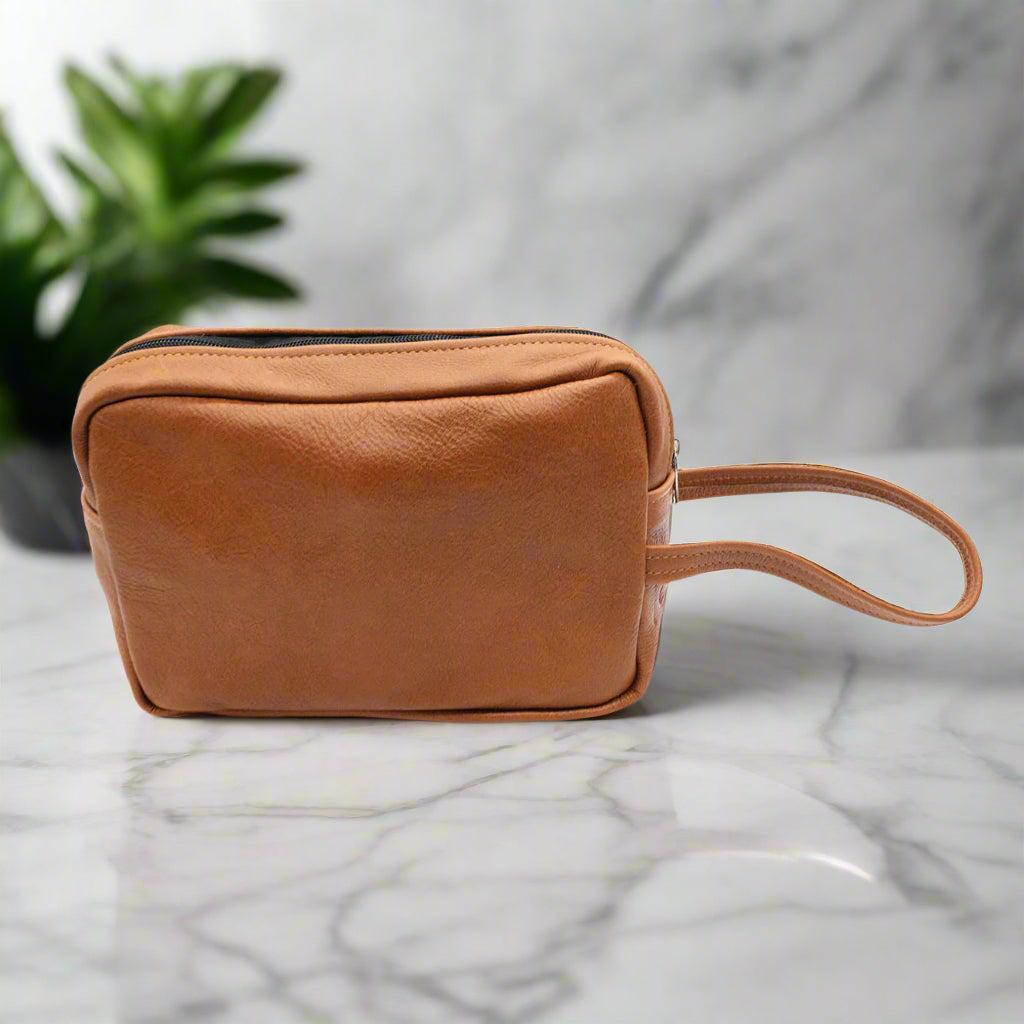 Dino Leather Toiletry Bag Gift Set