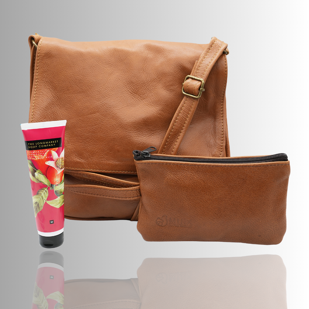 Huxley Leather Hand Bag and Bodywash