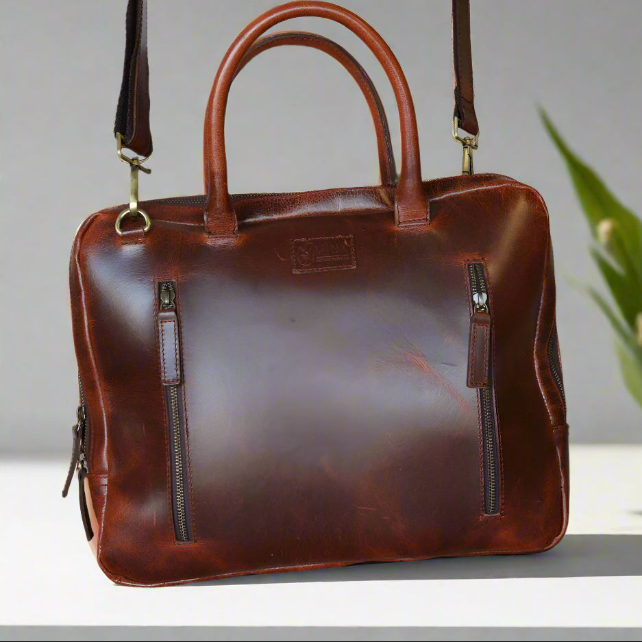 Ibiza Isle Leather Laptop Bag