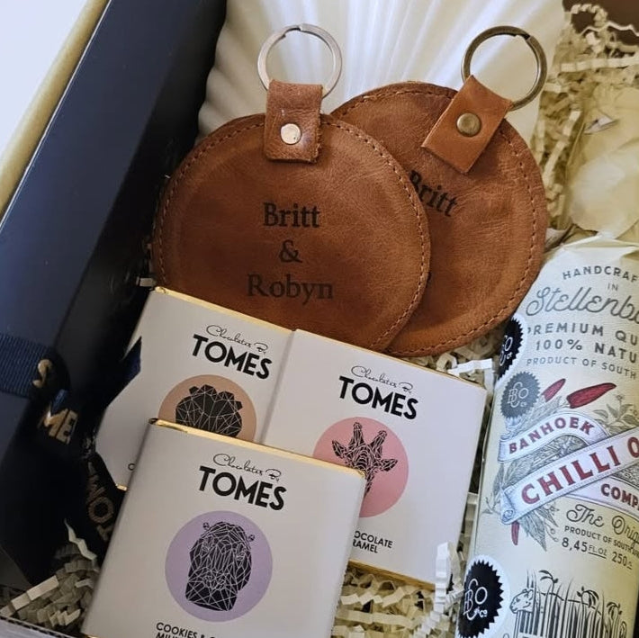 Round Leather Keyring