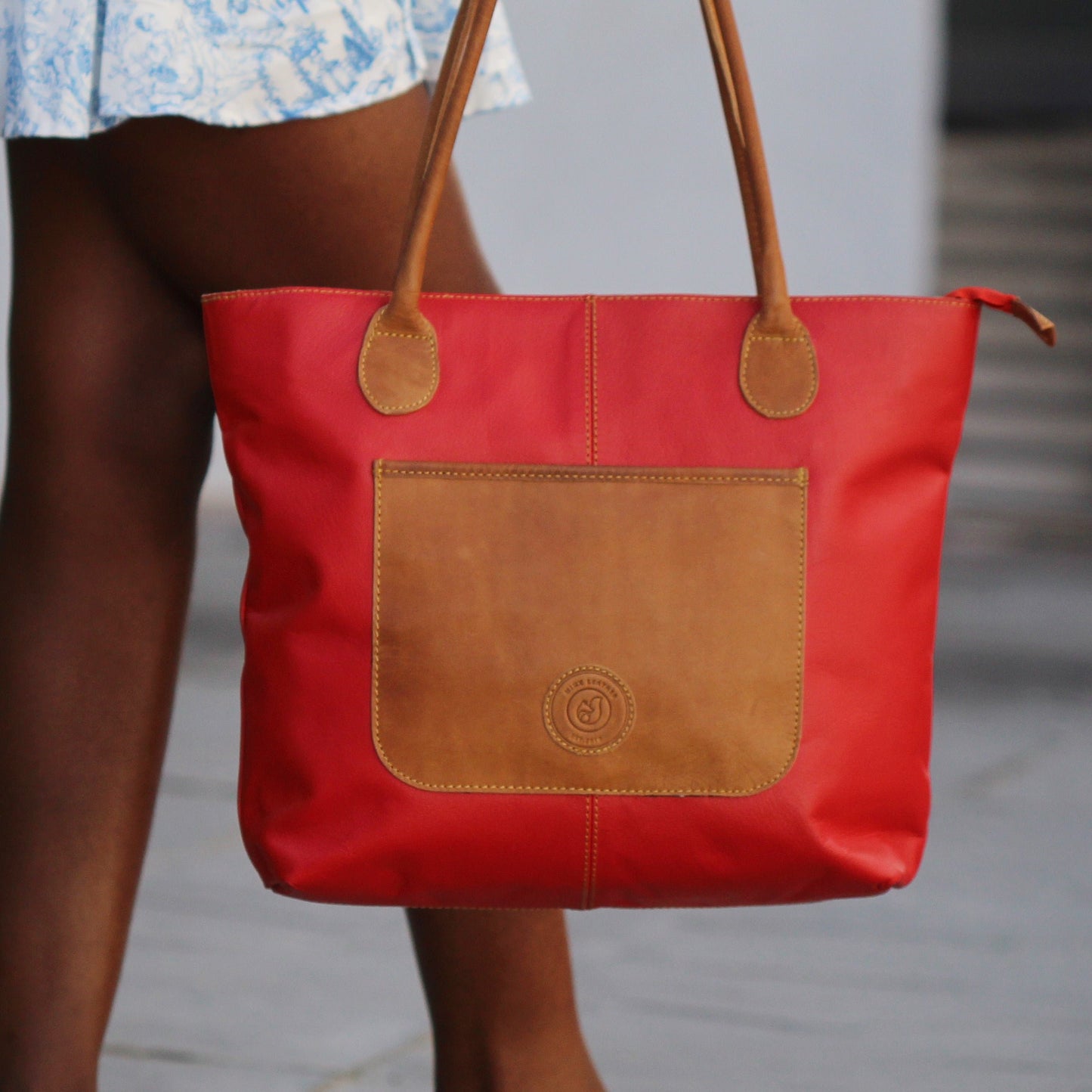 Ruby Leather Handbag Combo
