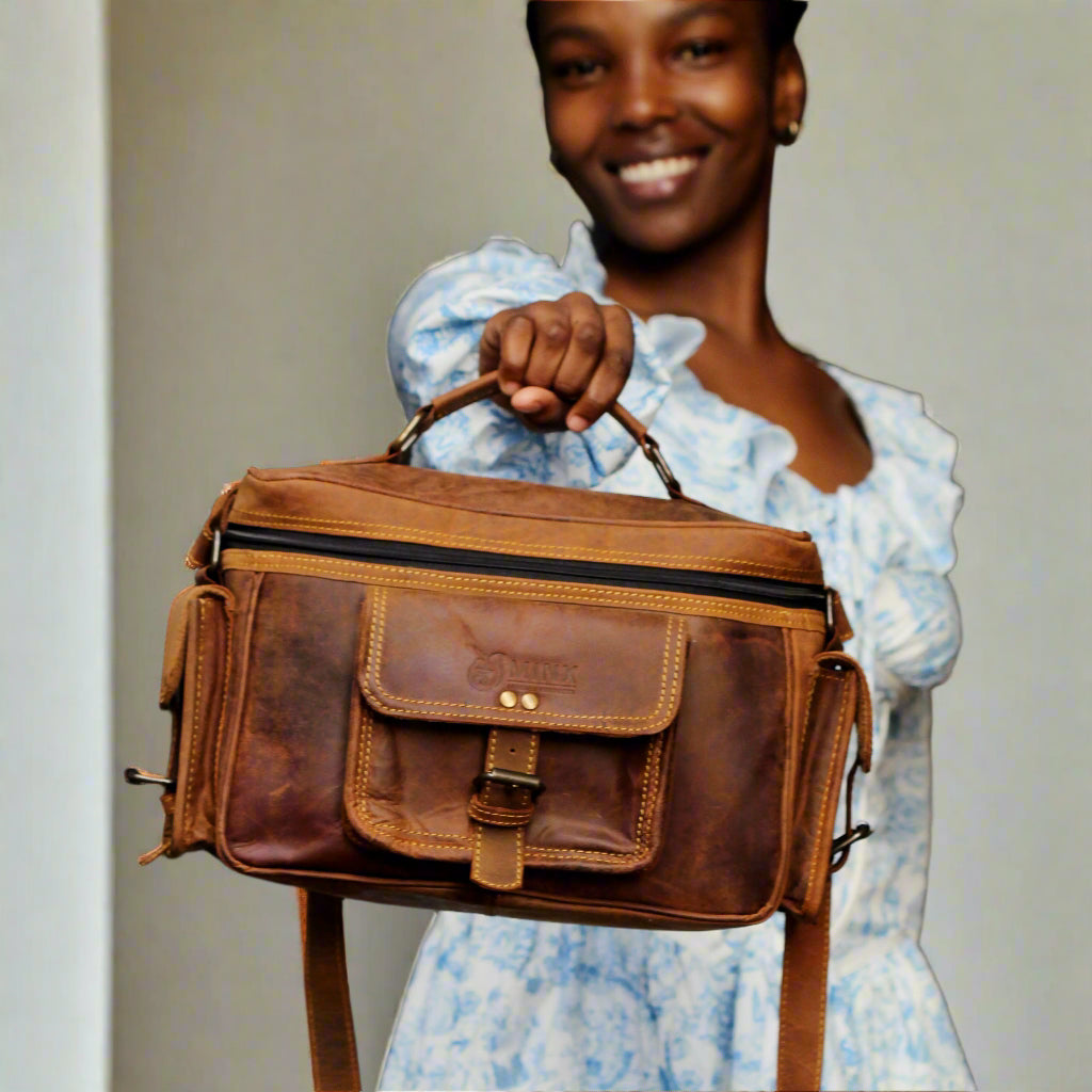 Vintage Leather Camera Bag