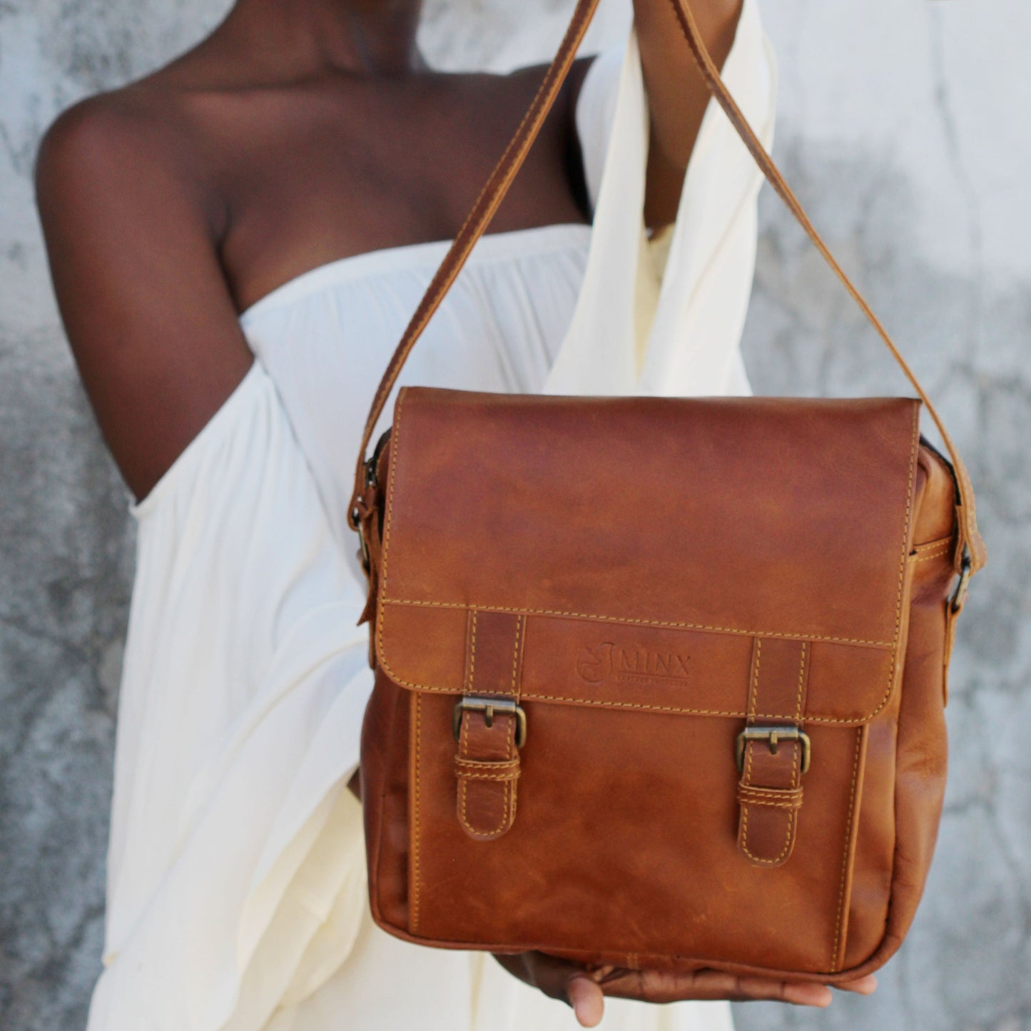 Jessie Leather Messenger Bag