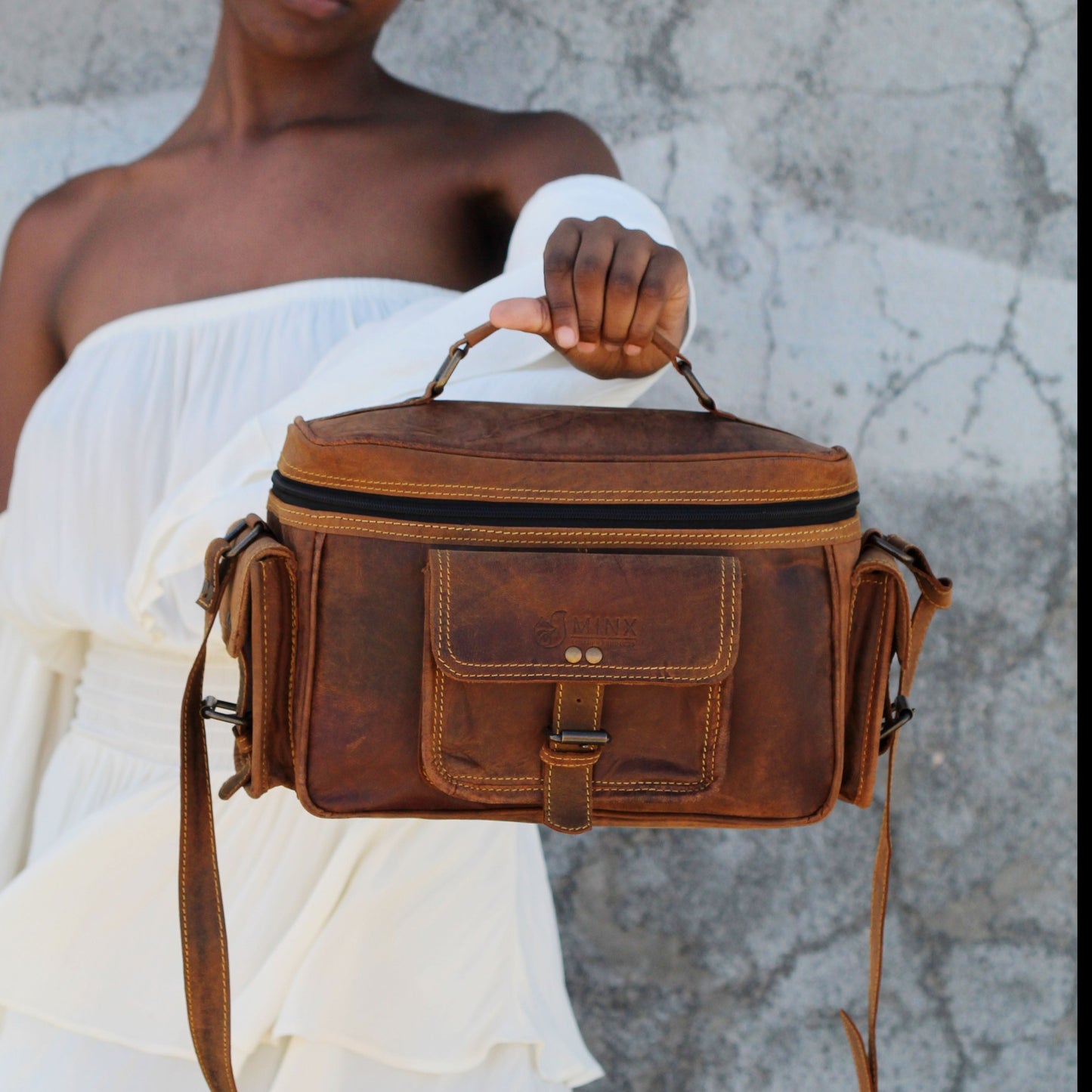 Vintage Leather Camera Bag