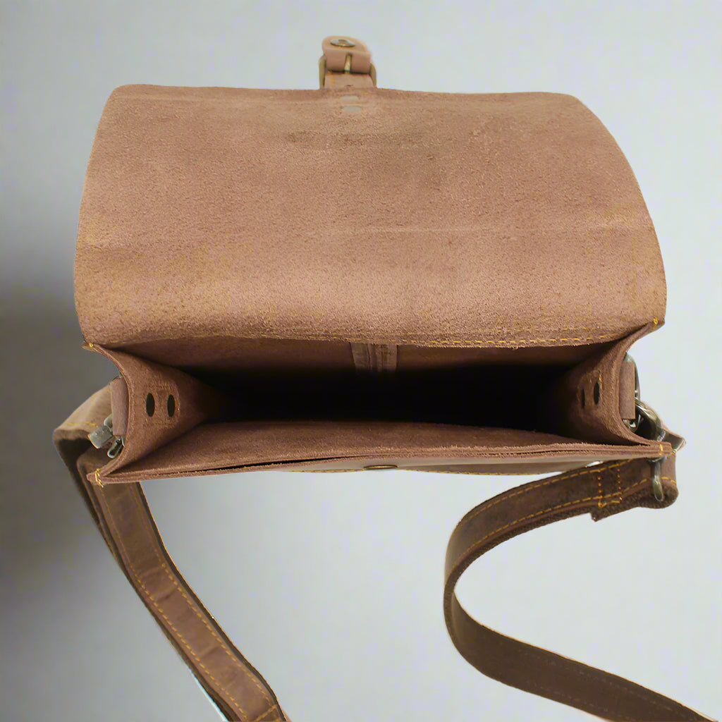 Sophia Leather Box Sling Bag