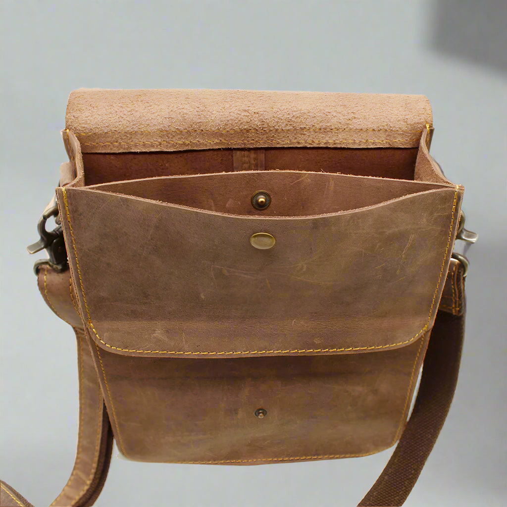 Sophia Leather Box Sling Bag