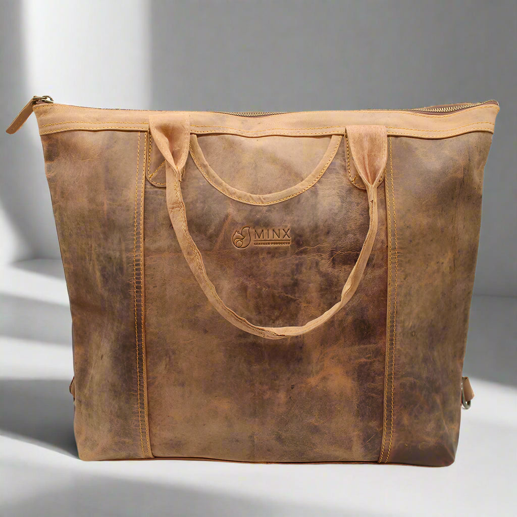 Hannah Leather Nappy Bag