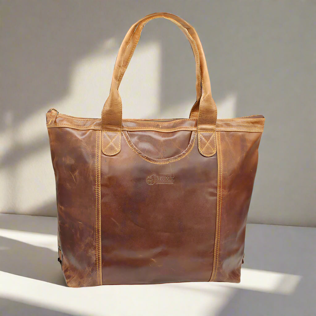 Hannah Leather Nappy Bag