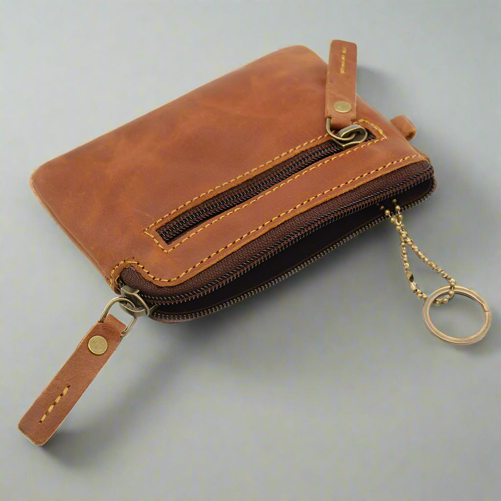 Unisex Leather Key and Card Holder