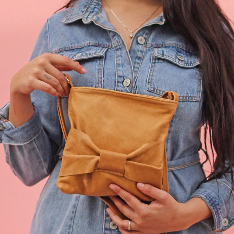 Bow Leather Sling Bag SALE