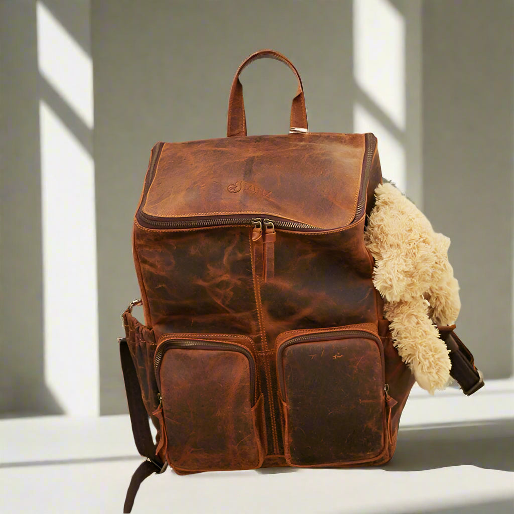 Luna Leather Nappy Backpack