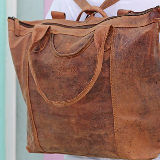 Hannah Leather Nappy Bag