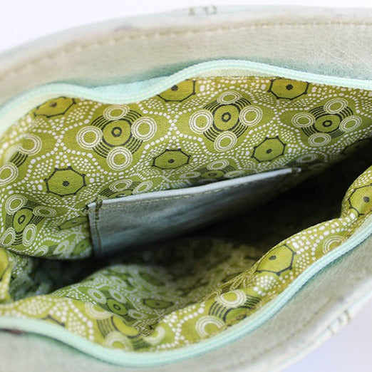 Green Leather Sling Bag