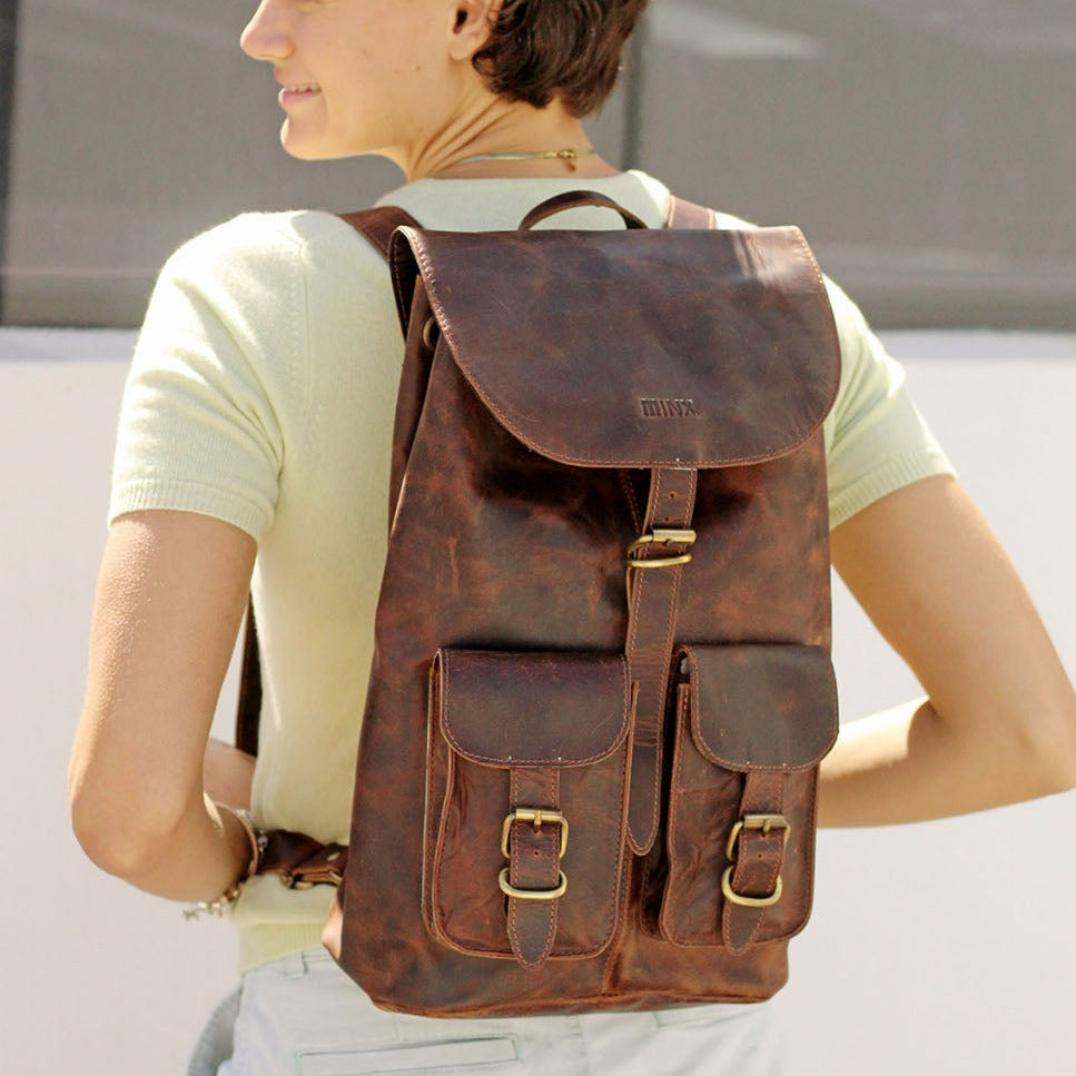 Sherri Leather Back Pack END OF RANGE SALE