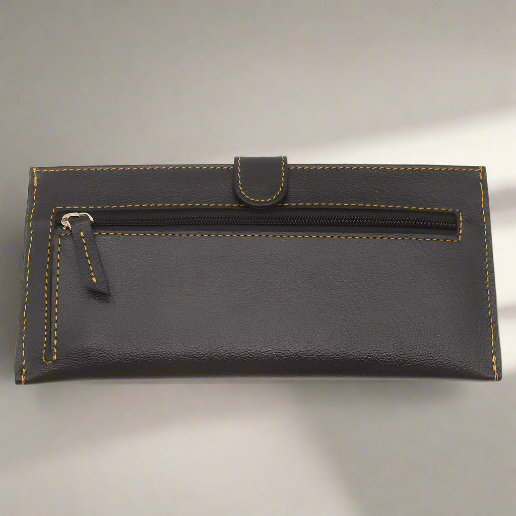 Sleek Red Leather Ladies Wallet