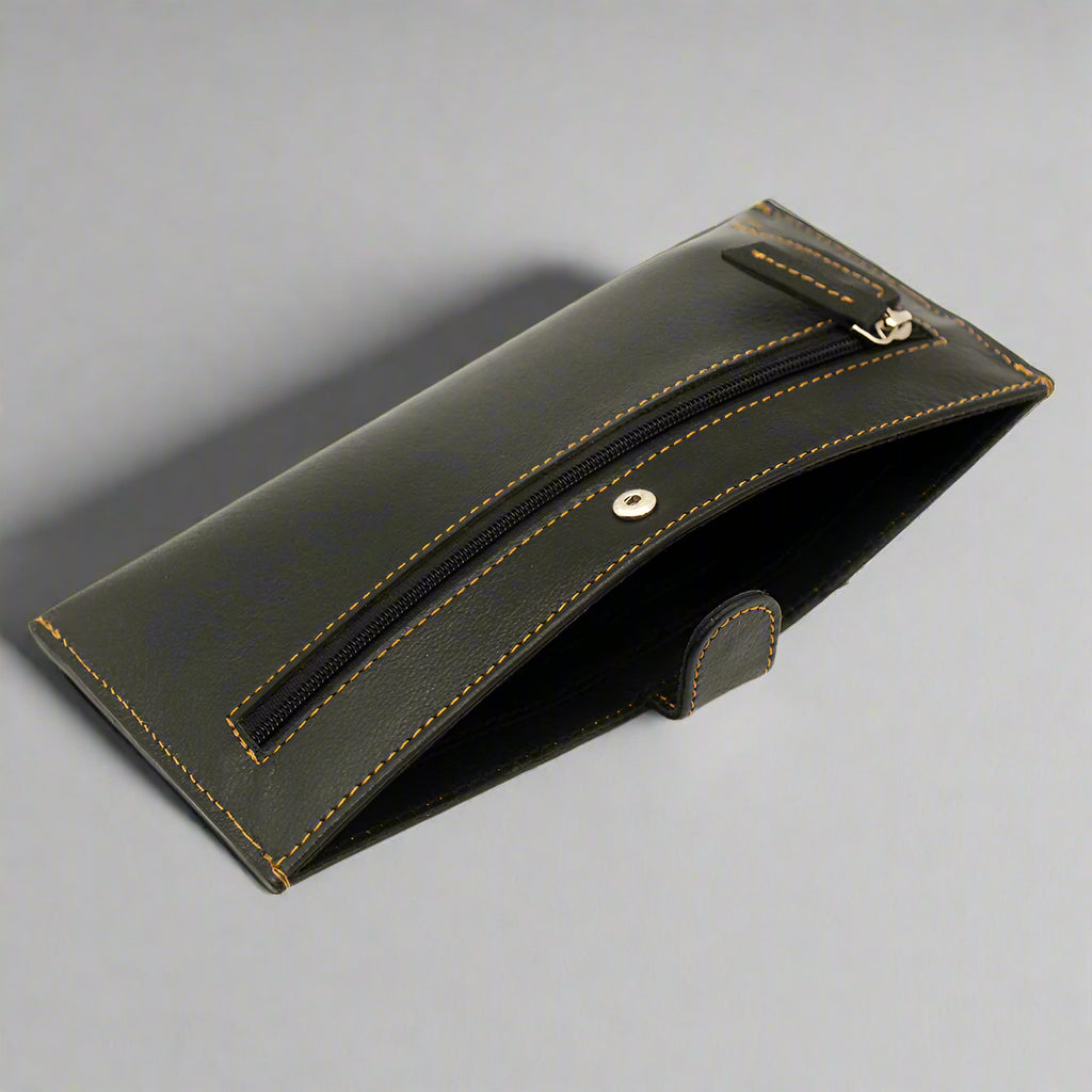 Sleek Red Leather Ladies Wallet