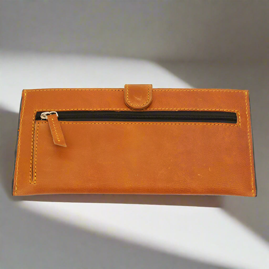 Sleek Red Leather Ladies Wallet