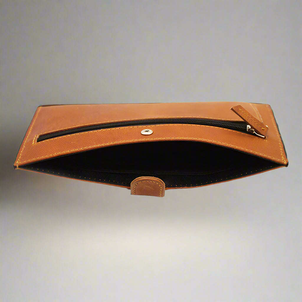 Sleek Red Leather Ladies Wallet
