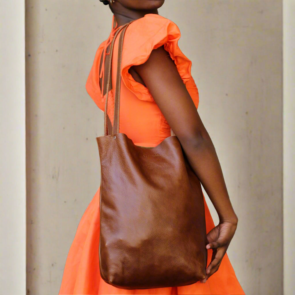 Zara Leather Shopper Bag