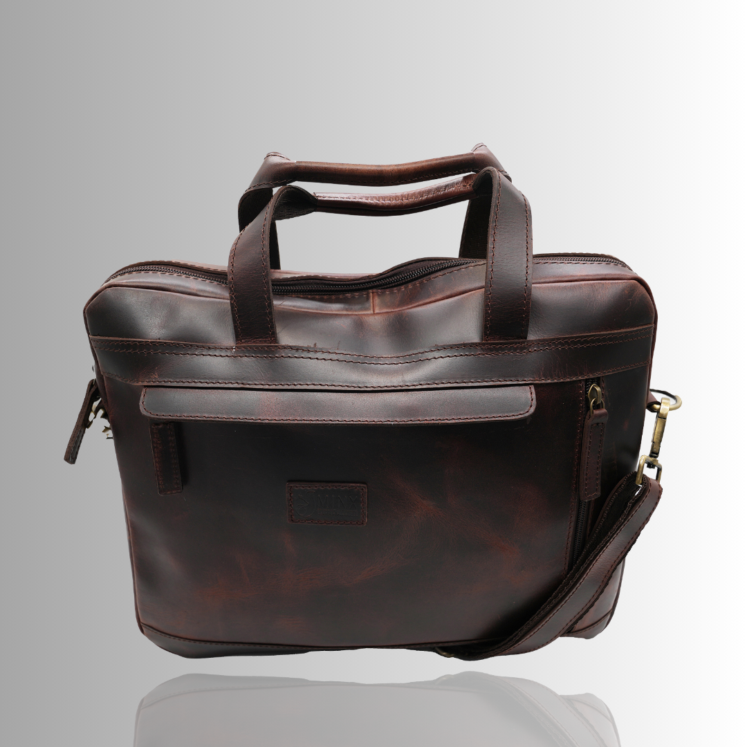 Java Journey Leather Laptop Bag