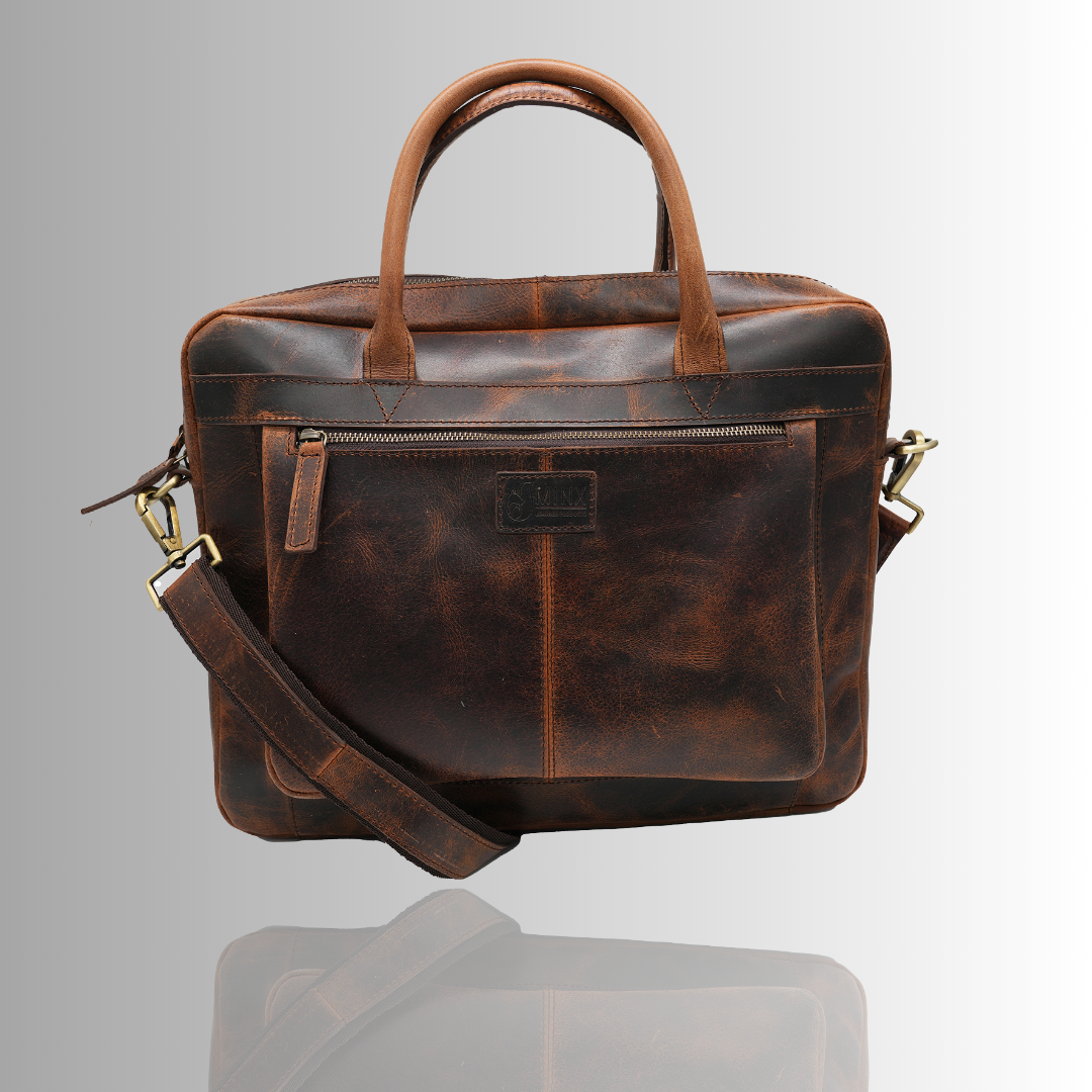 Mykonos Leather Laptop Bag