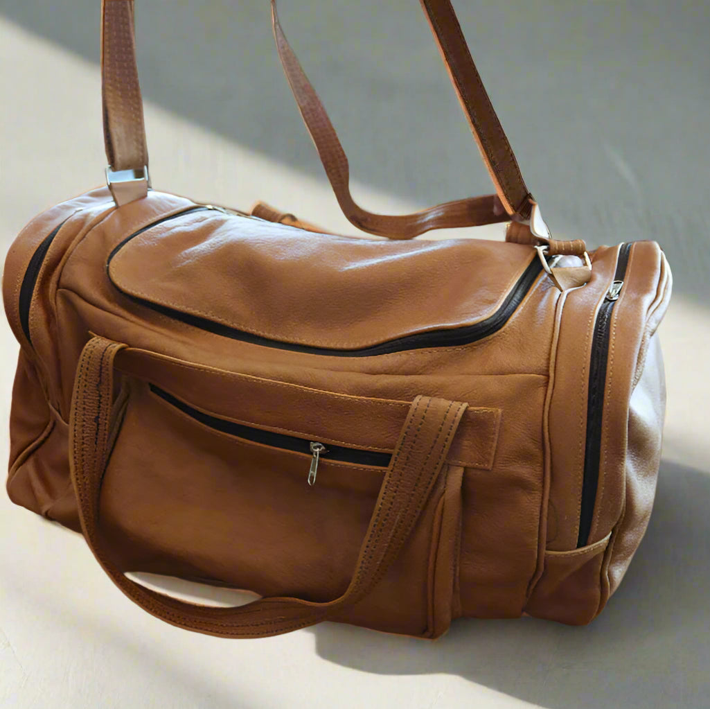 Bobby Square Leather Duffle Bag