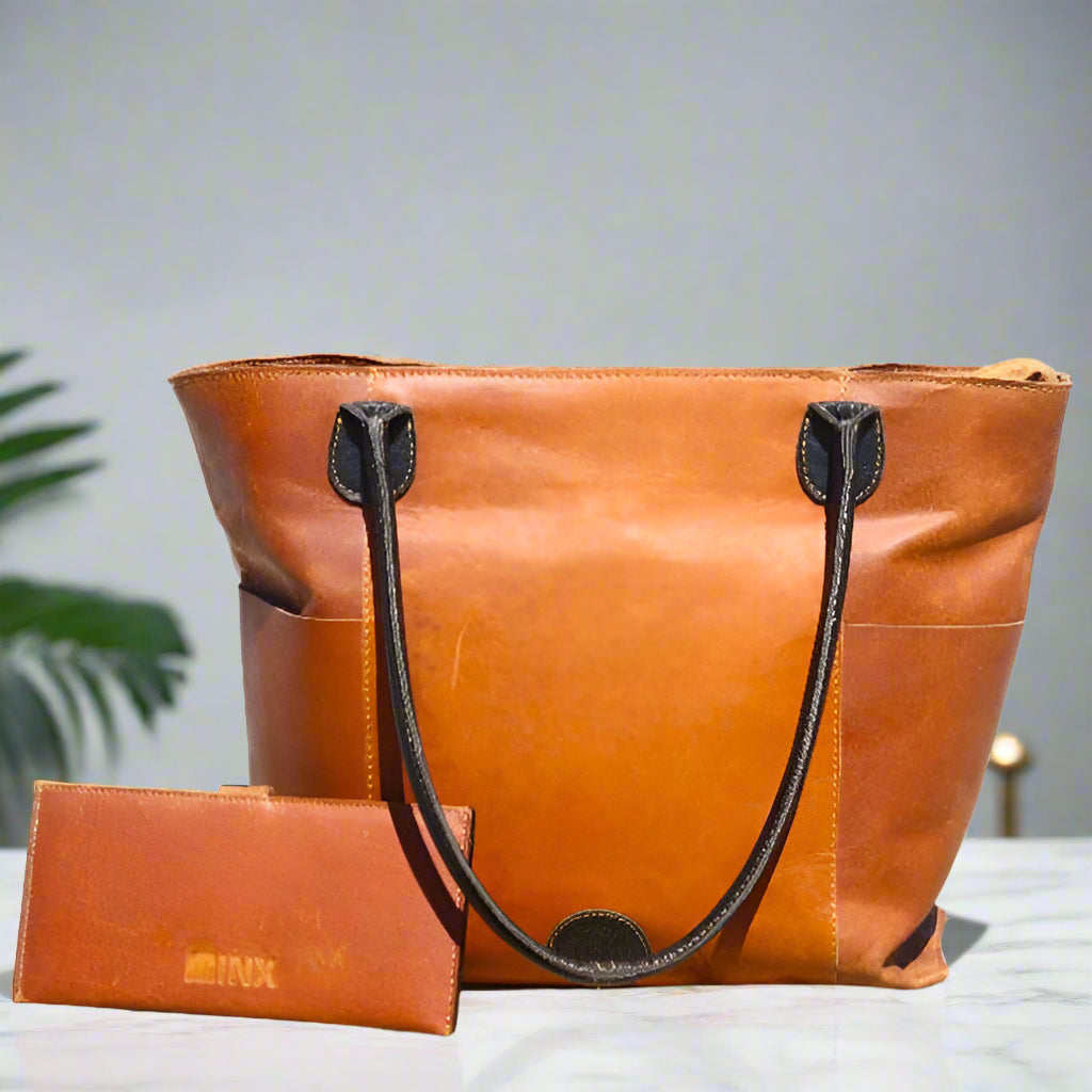 Harriett Leather Hand Bag Combo
