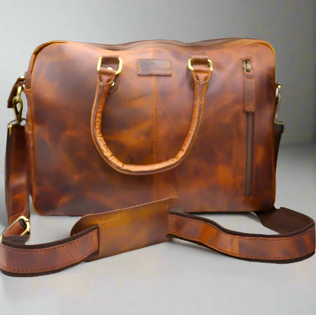 Capri Classic Leather Laptop Bag
