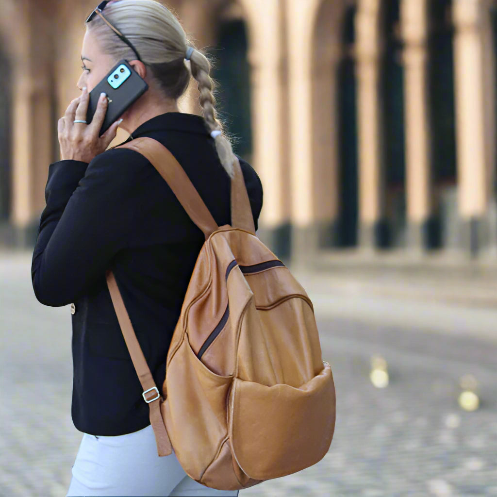 Carter Leather Backpack